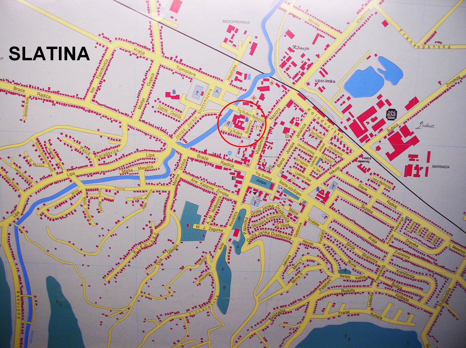 grad slatina karta Srednja škola Marka Marulića Slatina   Lokacija grad slatina karta